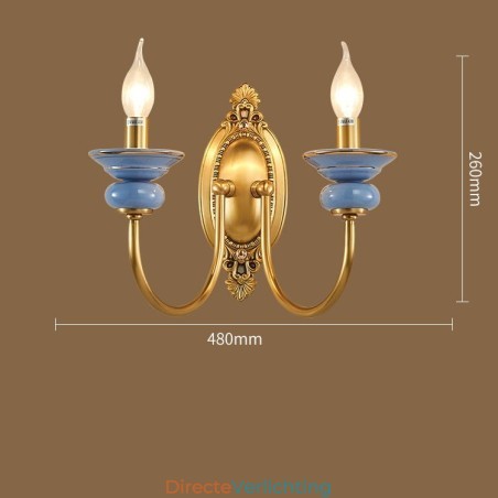 100% puur messing Luxe rustieke retro vintage messing keramiek 2 lichts kaars wandlamp Speciaal voor hotel kantoor showroom woonkamer eetkamer 100% puur messing Luxe rustieke retro vintage messing keramiek 2 lichts kaars wandlamp Speciaal voor hotel kantoor showroom woonkamer eetkamer