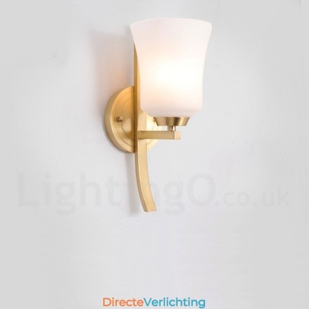 Puur messing luxe rustieke retro vintage messing 1-lichts wandlamp met glazen kap speciaal voor hotel kantoor showroom woonkamer eetkamer Puur messing luxe rustieke retro vintage messing 1-lichts wandlamp met glazen kap speciaal voor hotel kantoor showroom woonkamer eetkamer