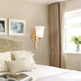 Puur messing luxe rustieke retro vintage messing 1-lichts wandlamp met glazen kap speciaal voor hotel kantoor showroom woonkamer eetkamer