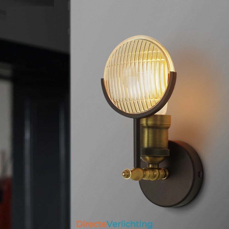 1 Licht Rustieke Retro Vintage Wandlamp met Glazen Kap Speciaal voor Hotel Kantoor Showroom Woonkamer Eetkamer