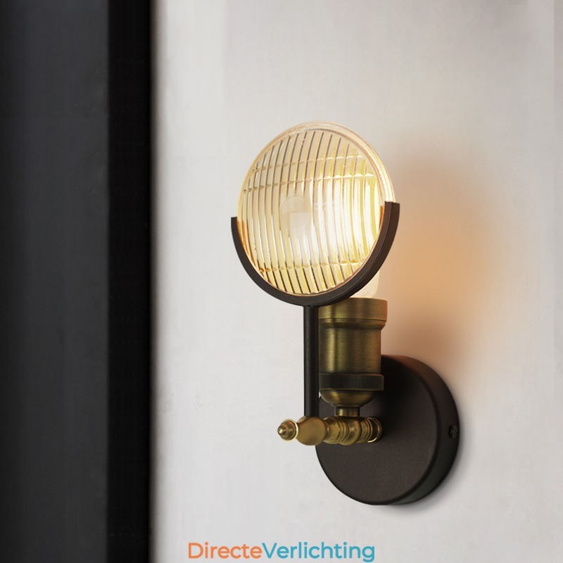 1 Licht Rustieke Retro Vintage Wandlamp met Glazen Kap Speciaal voor Hotel Kantoor Showroom Woonkamer Eetkamer