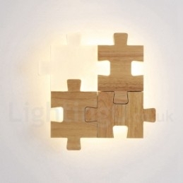 Houten wandlampen met acryl kap Moderne eigentijdse houten bamboe wandlamp