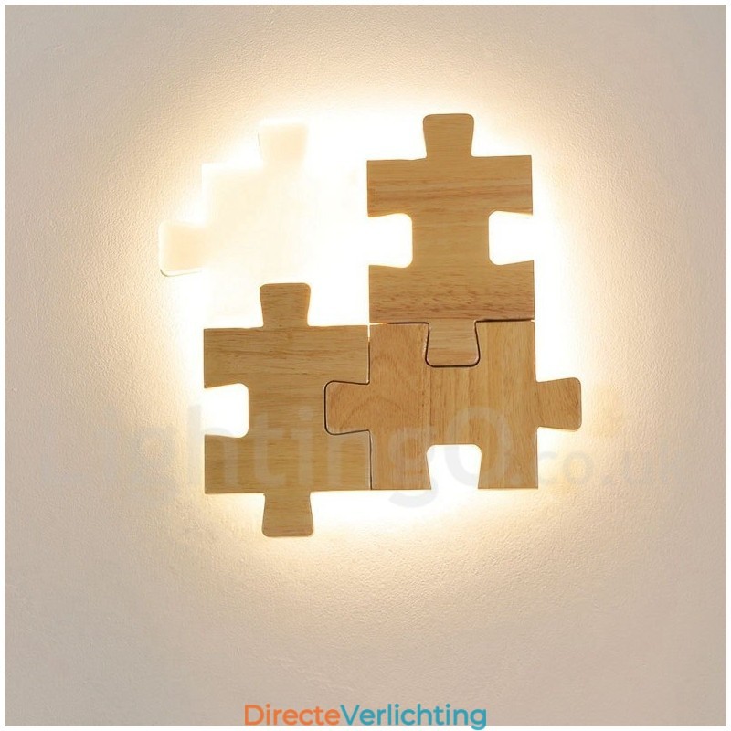 Houten wandlampen met acryl kap Moderne eigentijdse houten bamboe wandlamp