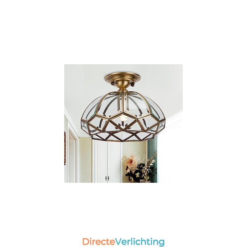 Moderne, eigentijdse decoratieve design koperen plafondlampfamilie