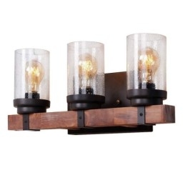3-lichts vintage houten industriële wandlamp voor Wind Bar Loft Coffee Restaurant