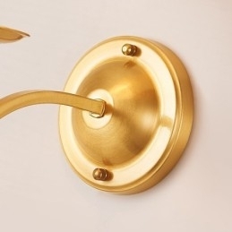 Puur messing luxe rustieke retro vintage 1-lichts kaarswandlamp met stoffen kap Speciaal voor hotel Slaapkamer Showroom Woonkamer Eetkamer