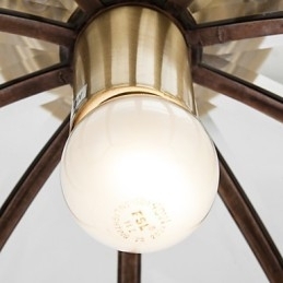 Moderne, eigentijdse decoratieve design koperen plafondlampfamilie
