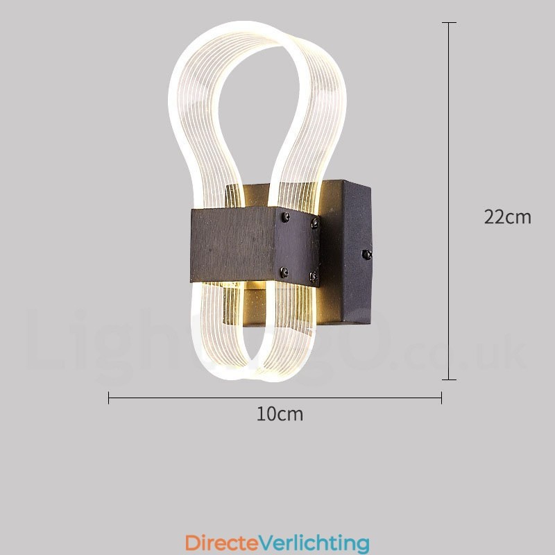Moderne wandlamp met acryl kap voor gangpad in slaapkamer