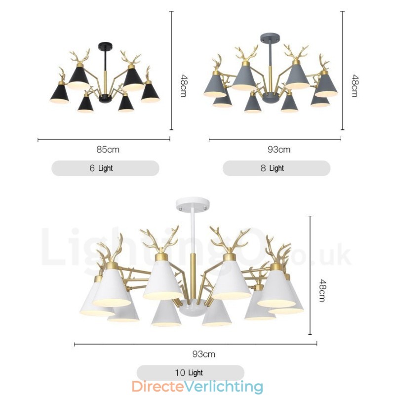 Moderne wandlamp met gewei