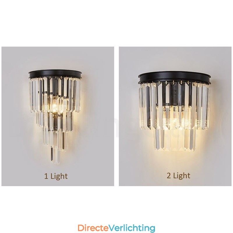 Moderne luxe K9 kristal wandlamp met kristallen kap