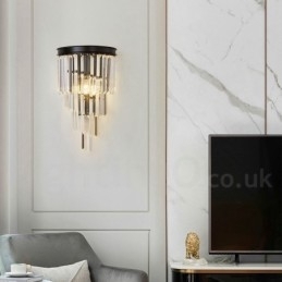 Moderne luxe K9 kristal wandlamp met kristallen kap