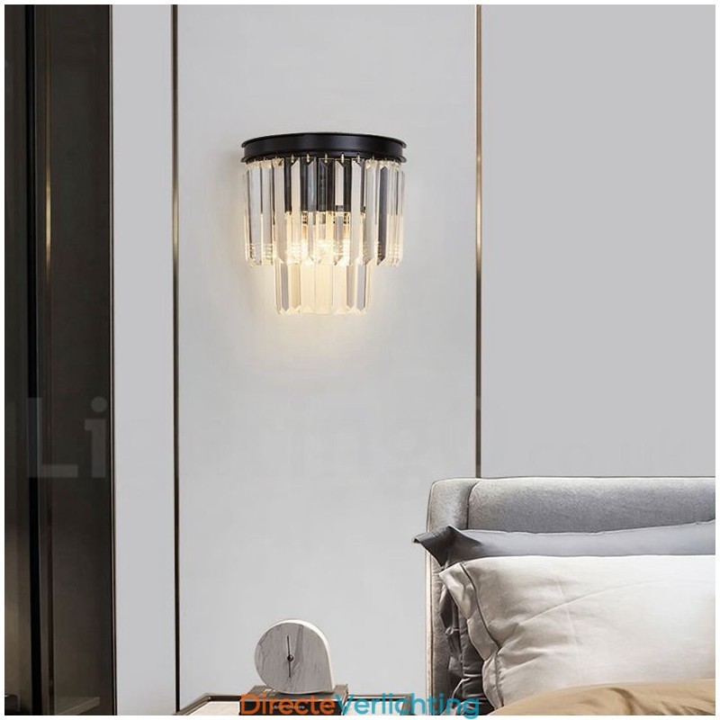 Moderne luxe K9 kristal wandlamp met kristallen kap
