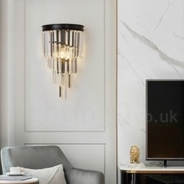 Moderne luxe K9 kristal wandlamp met kristallen kap