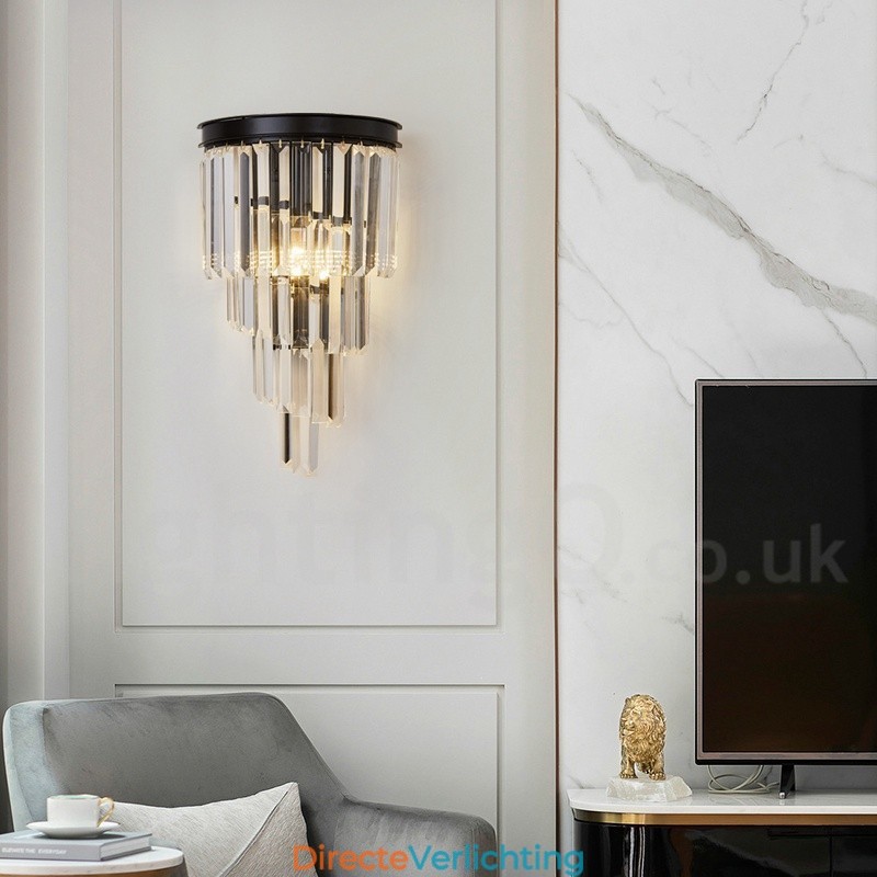 Moderne luxe K9 kristal wandlamp met kristallen kap