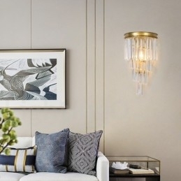Moderne luxe K9 kristal wandlamp met kristallen kap