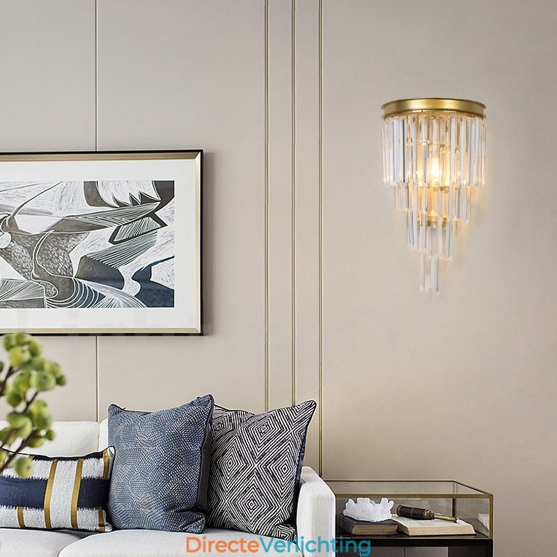 Moderne luxe K9 kristal wandlamp met kristallen kap