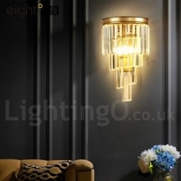 Moderne luxe K9 kristal wandlamp met kristallen kap