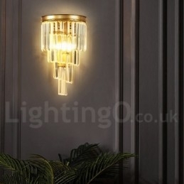 Moderne luxe K9 kristal wandlamp met kristallen kap