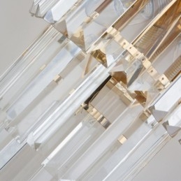 Goudkleurige bijpassende postmoderne luxe K9-kristallen wandlamp met kristallen kap