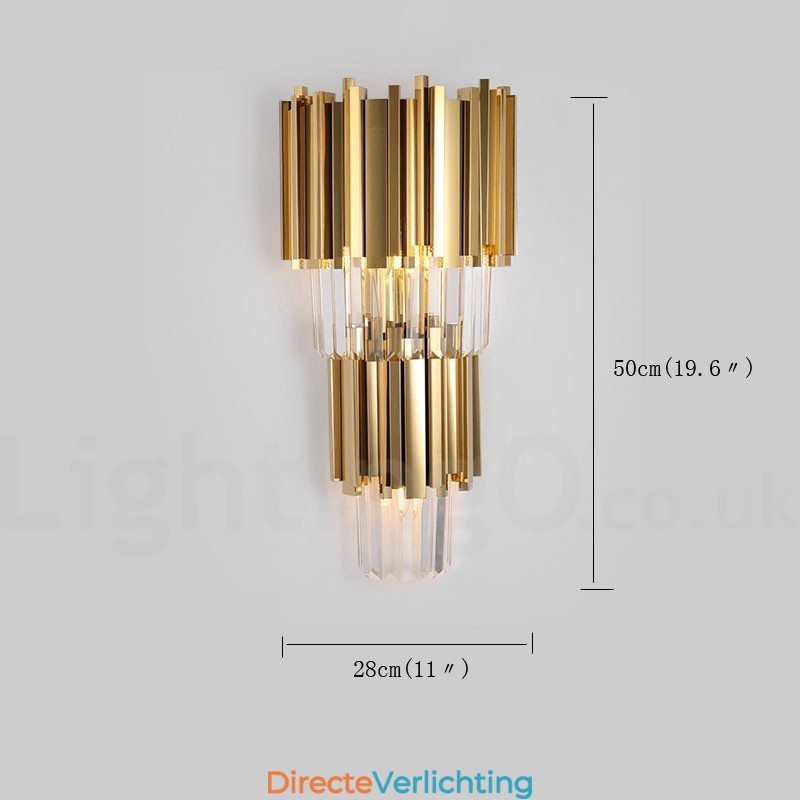 Moderne luxe K9 kristal wandlamp met kristallen kap