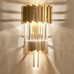 Moderne luxe K9 kristal wandlamp met kristallen kap