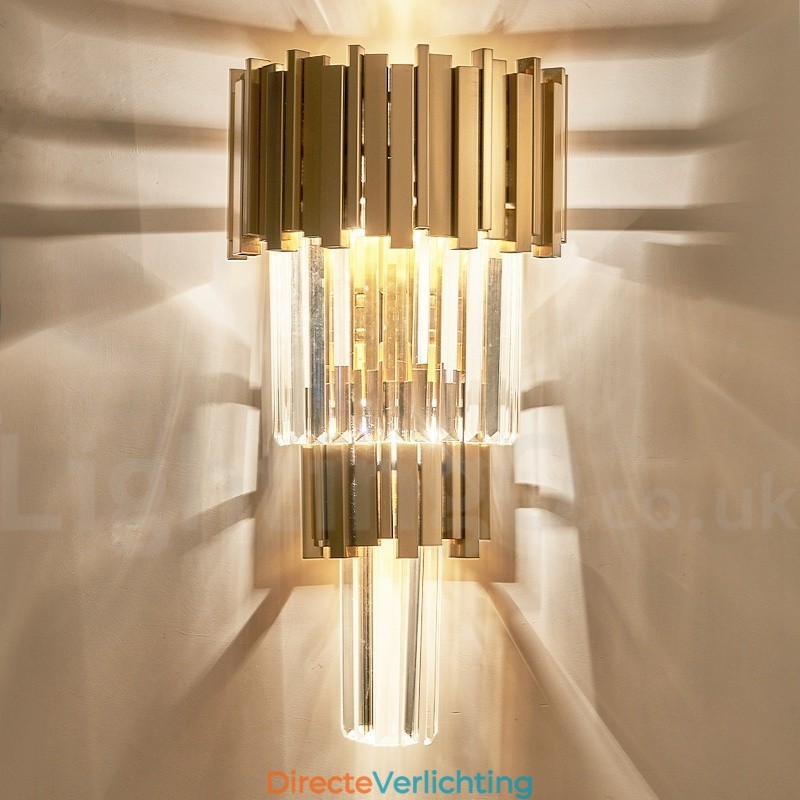 Moderne luxe K9 kristal wandlamp met kristallen kap