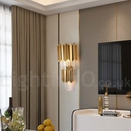 Moderne luxe K9 kristal wandlamp met kristallen kap