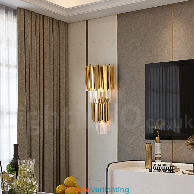 Moderne luxe K9 kristal wandlamp met kristallen kap