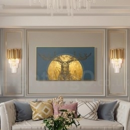 Moderne luxe K9 kristal wandlamp met kristallen kap