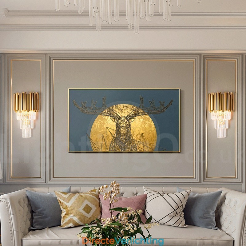 Moderne luxe K9 kristal wandlamp met kristallen kap