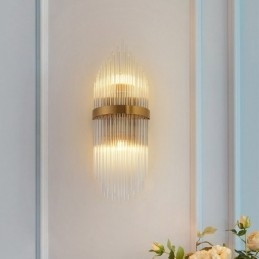 Moderne luxe K9 kristal wandlamp met kristallen kap