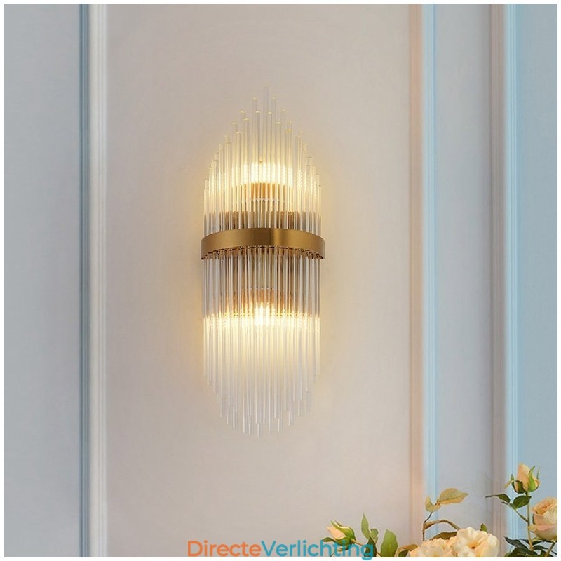 Moderne luxe K9 kristal wandlamp met kristallen kap