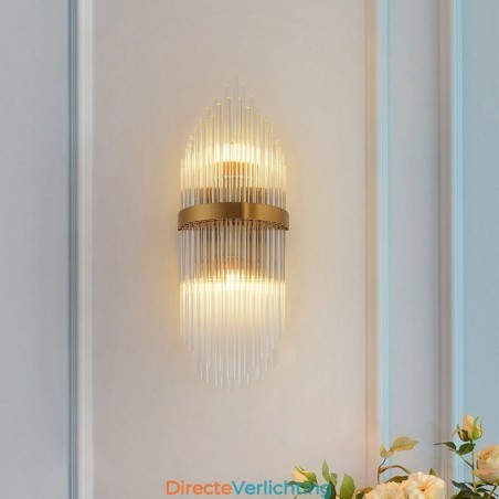 Moderne luxe K9 kristal wandlamp met kristallen kap Moderne luxe K9 kristal wandlamp met kristallen kap