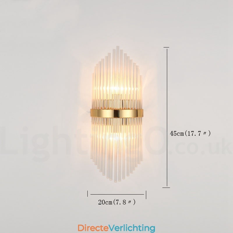 Moderne luxe K9 kristal wandlamp met kristallen kap