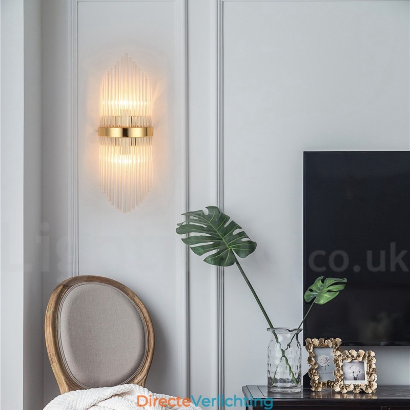 Moderne luxe K9 kristal wandlamp met kristallen kap