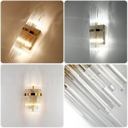 Moderne luxe K9 kristal wandlamp met kristallen kap