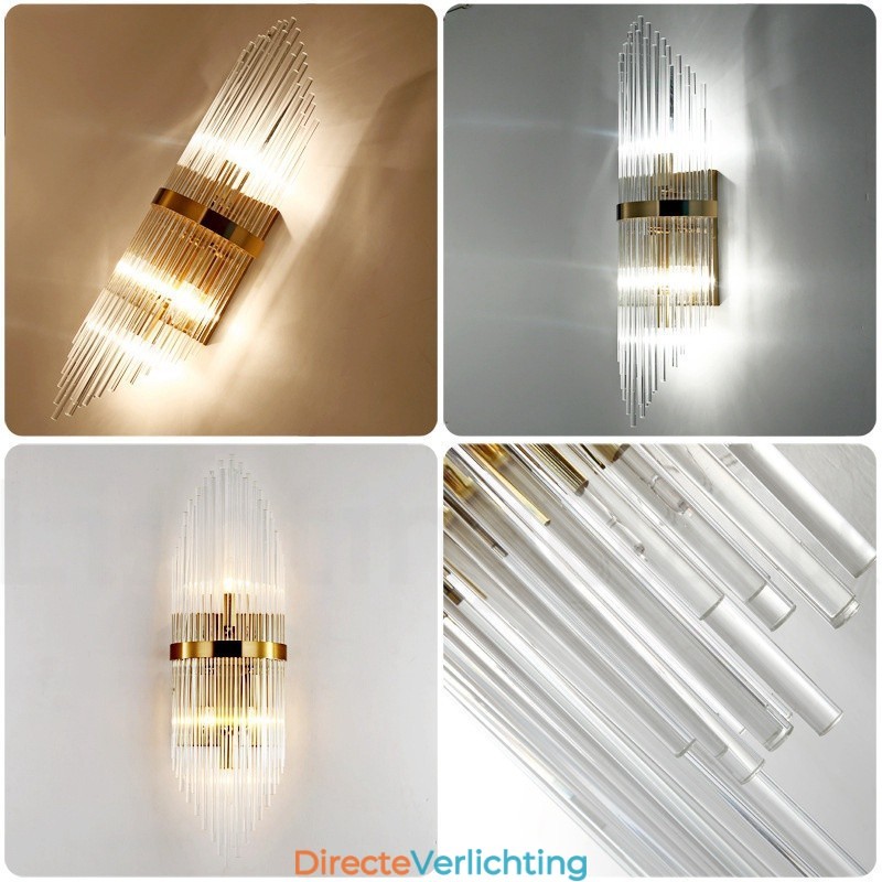 Moderne luxe K9 kristal wandlamp met kristallen kap