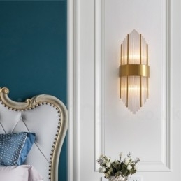 Moderne luxe K9 kristal wandlamp met kristallen kap