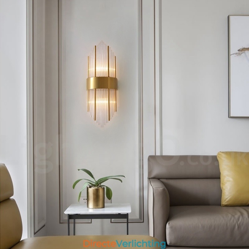 Moderne luxe K9 kristal wandlamp met kristallen kap