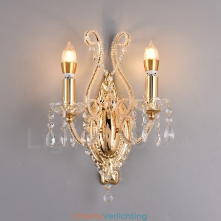 2 Lichts Goud Zwart Amerikaanse Stijl Kristallen Wandlamp voor Woonkamer Eetkamer Kledingwinkel Koffiewinkel Hotel 2 Lichts Goud Zwart Amerikaanse Stijl Kristallen Wandlamp voor Woonkamer Eetkamer Kledingwinkel Koffiewinkel Hotel