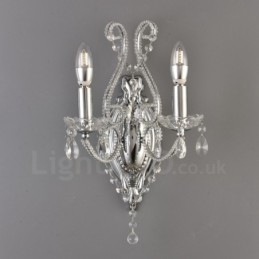 2 Lichts Goud Zwart Amerikaanse Stijl Kristallen Wandlamp voor Woonkamer Eetkamer Kledingwinkel Koffiewinkel Hotel