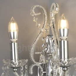 2 Lichts Goud Zwart Amerikaanse Stijl Kristallen Wandlamp voor Woonkamer Eetkamer Kledingwinkel Koffiewinkel Hotel