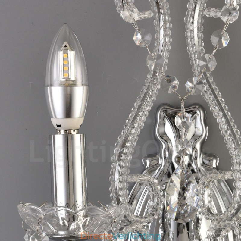 2 Lichts Goud Zwart Amerikaanse Stijl Kristallen Wandlamp voor Woonkamer Eetkamer Kledingwinkel Koffiewinkel Hotel