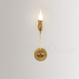 Puur messing luxe rustieke retro vintage 1 lichts kaars wandlamp speciaal voor hotel slaapkamer showroom woonkamer eetkamer