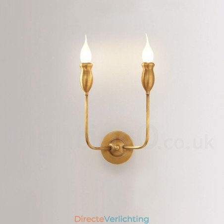Puur messing luxe rustieke retro vintage messing 2 lichts kaars wandlamp speciaal voor hotel kantoor showroom woonkamer eetkamer Puur messing luxe rustieke retro vintage messing 2 lichts kaars wandlamp speciaal voor hotel kantoor showroom woonkamer eetkamer