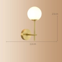 Moderne Molecules Bean Wandlamp met Bolvormige Glazen Kap