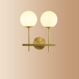 Moderne Molecules Bean Wandlamp met Bolvormige Glazen Kap