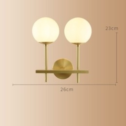 Moderne Molecules Bean Wandlamp met Bolvormige Glazen Kap