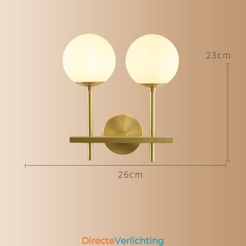 Moderne Molecules Bean Wandlamp met Bolvormige Glazen Kap
