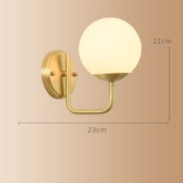 Moderne Molecules Bean Wandlamp met Bolvormige Glazen Kap